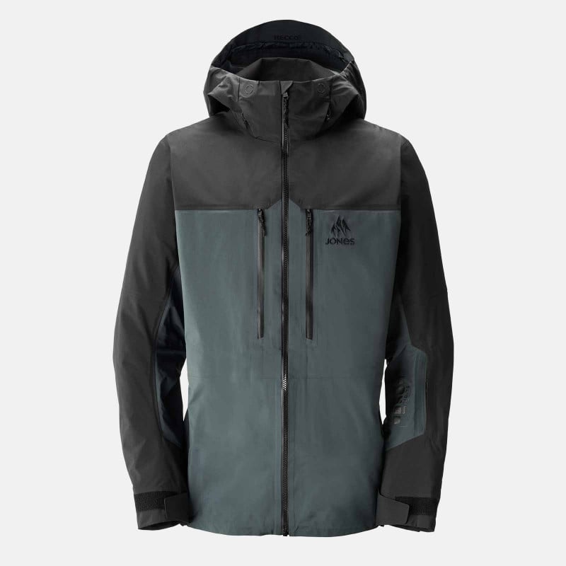 Jones Men's Shralpinist Recycled Gore-Tex Pro Jacket 2024 in the Stealth Black colorway.