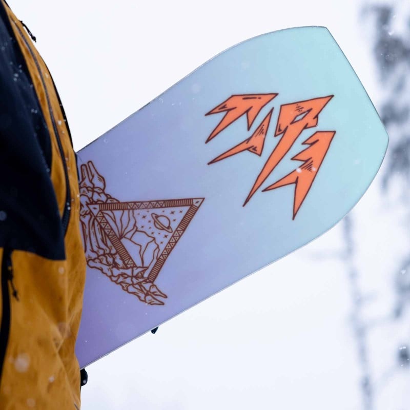 Jones Men's Tweaker Pro Snowboard - Limited Release nose detail / photo by Andrew Miller