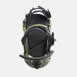 Jones Men's Mercury Snowboard Binding 2025 in the Green colorway - Top view