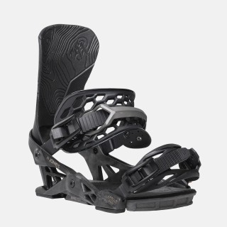 Jones Men's Apollo Pro Snowboard Binding 2025 in the Stealth Black colorway - Front view