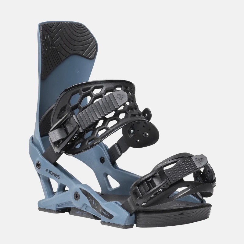 Jones Men's Meteorite Snowboard Binding 2025 in the Blue colorway - Front view