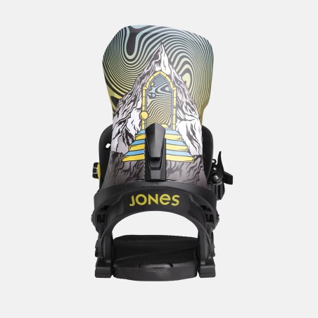 Jones Men's Meteorite Snowboard Binding 2025 in the Eclipse Black colorway - Back view