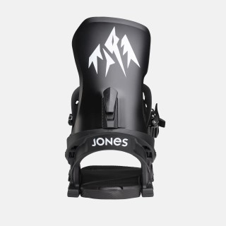 Jones Men's Meteorite Snowboard Binding 2025 in the Eclipse Black colorway - Highback view
