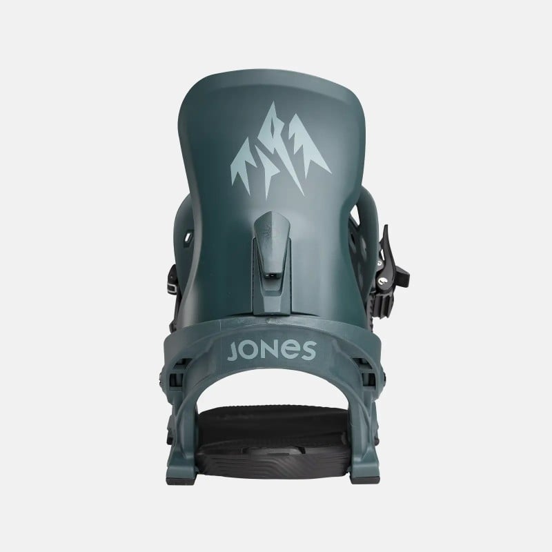 Jones Women's Equinox Snowboard Binding 2025 in Pacific Teal colorway - Back view