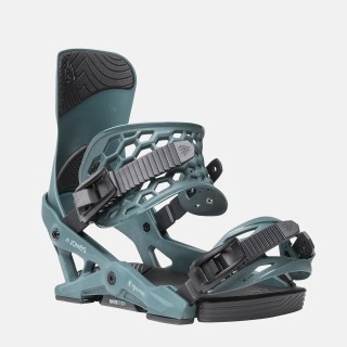 Jones Women's Equinox Snowboard Binding 2025 in Pacific Teal colorway - Back view