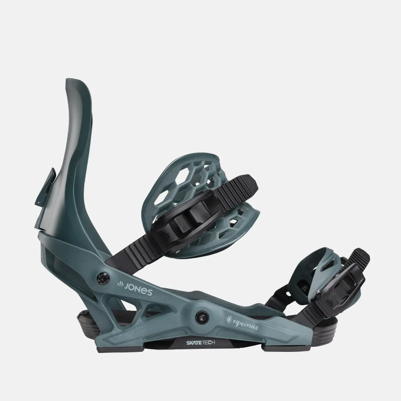 Jones Women's Equinox Snowboard Binding 2025 in Pacific Teal colorway - Back view