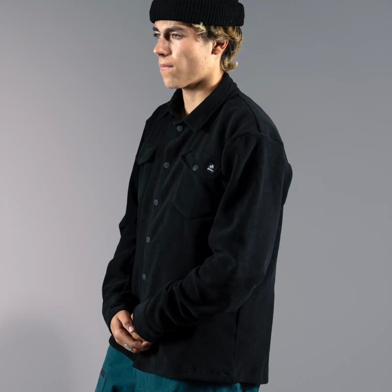 Men's December Recycled Fleece Shirt 2025 - Stealth Black