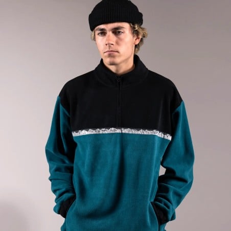 Men's Recycled Fleece Half Zip Pullover 2025 - Pacific Teal