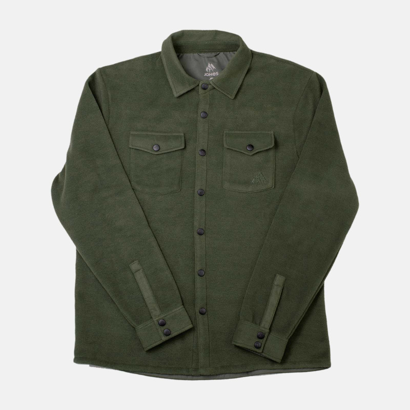 December fleece shirt - green, front