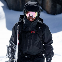 Jeremy Jones wearing the Shralpinist 3L GORE-TEX PRO jacket in stealth black